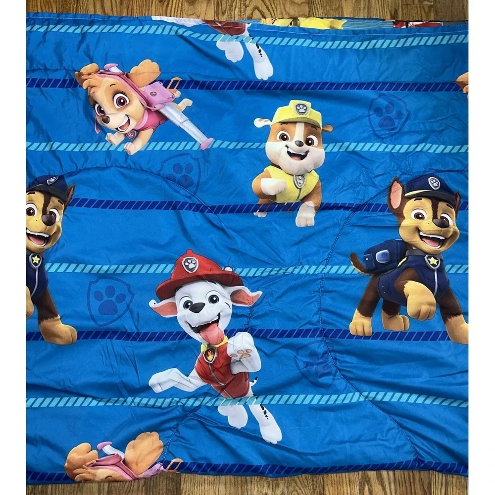 Paw Patrol Full‎ Size Reversible Comforter Blanket Fitted Sheet 3 Pillowcases